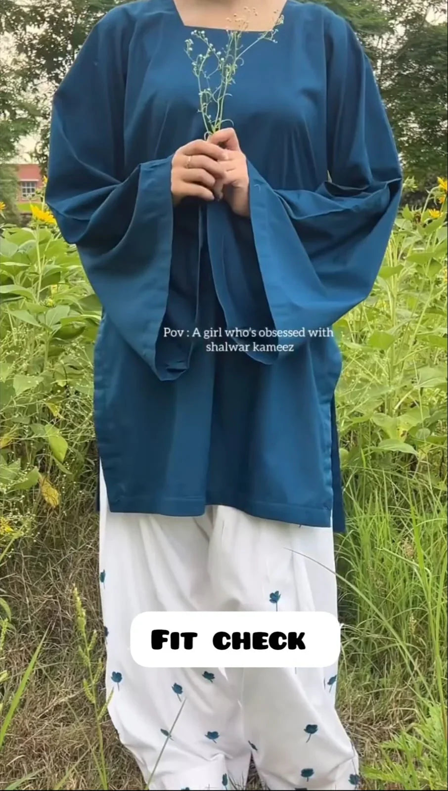 Blue Cherry 2PC FARSHI SHALWAR