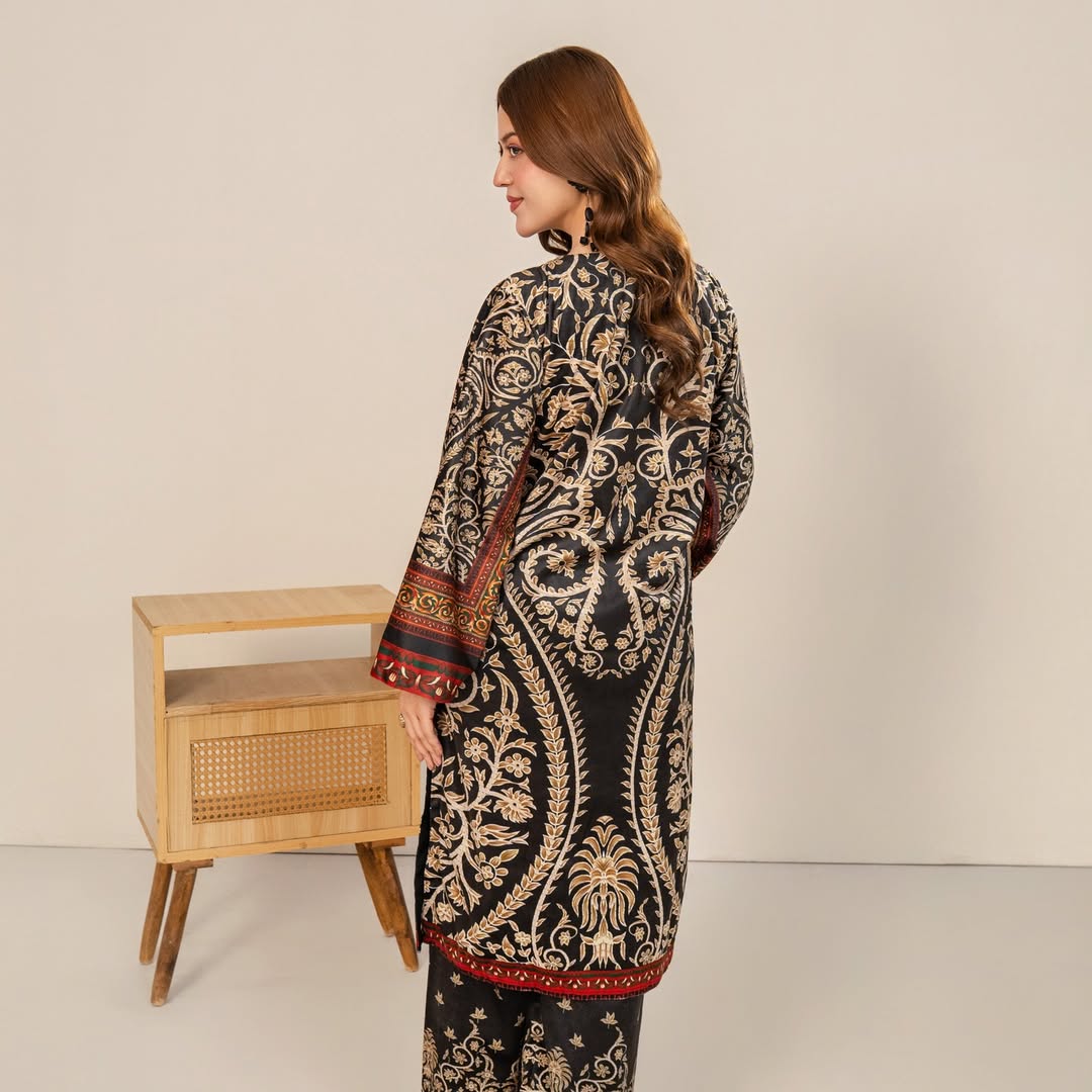 BLACK BLOOM VELVET - 2PCS