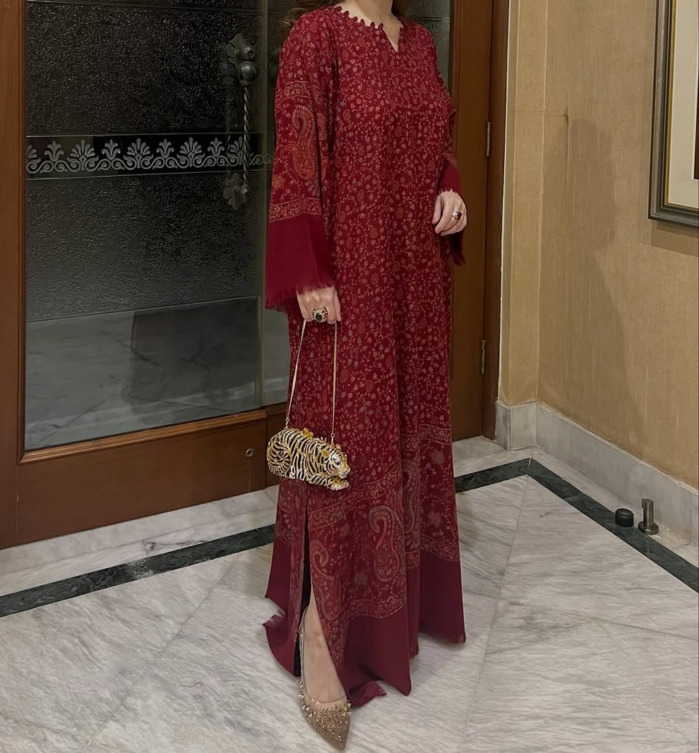 Maroon Mina Kaftan